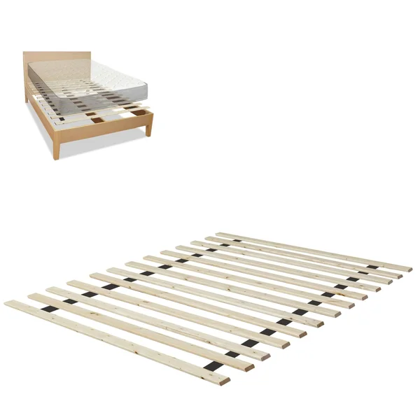 Onetan, Heavy Duty Wooden Bed Slats/Bunkie Board Frame, Size: Twin-XL, Beige