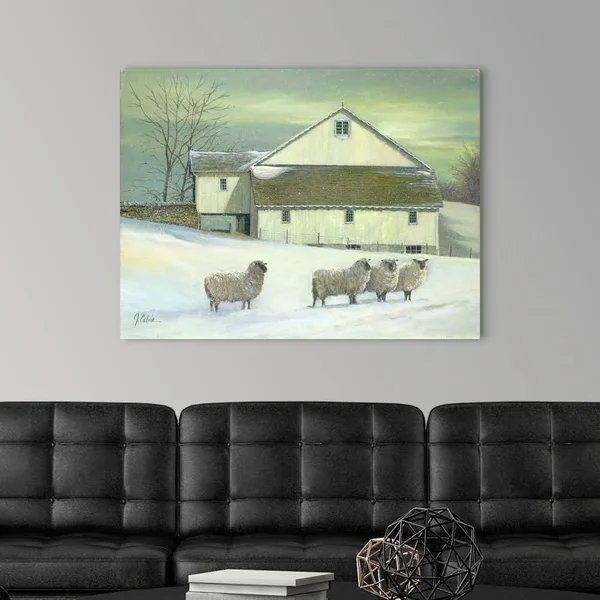 Sheep at Granough - Canvas Wall Art, 40x30, Great Big Canvas