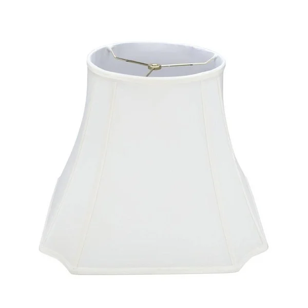 Aspen Creative Corporation 18 in. x 15 in. Off White Bell Curve Corner Lamp Shade