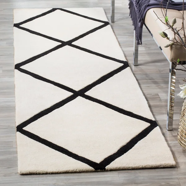 Safavieh 6& x 9& Chatham CHT720D Dark Grey - Ivory Rug