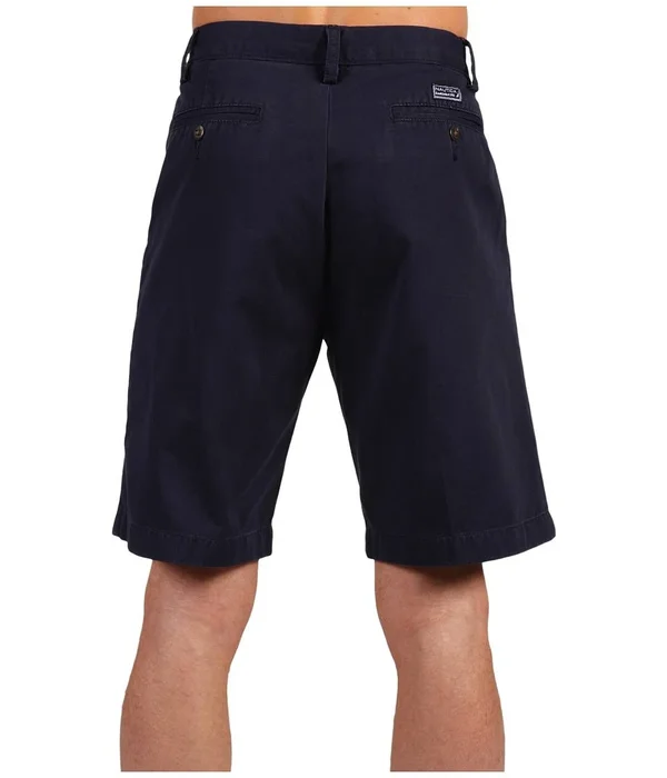 Nautica Men's Twill Flat Front Short True Navy, 34