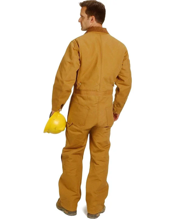 Carhartt Quilt-Lined Duck Coverall - Brown, Size 34