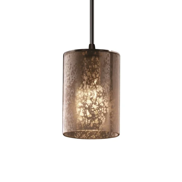 Justice Design FSN-8815-10-MROR-MBLK Mini 1-Light Pendant in Matte Black