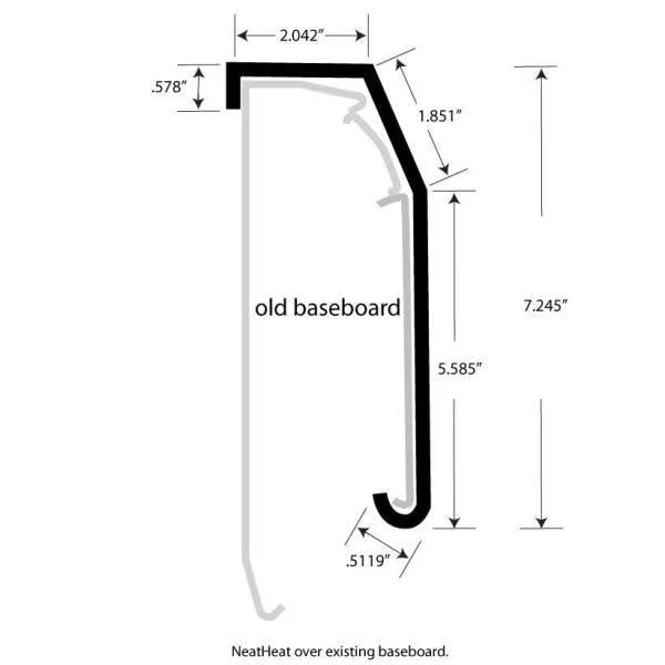 Neatheat 80/09 Tall Series 6 ft. Hot Water Hydronic Baseboard Cover (Not for Electric Baseboard)