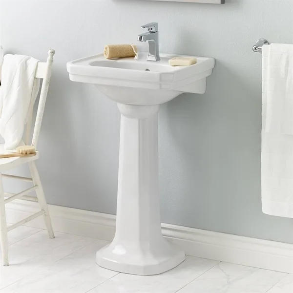 Cheviot 511/20-WH 20 inch Mayfair Pedestal Sink in White