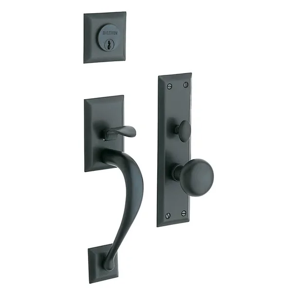 Baldwin 6571003DBLC Concord Double Cylinder Mortise Handleset Trim Set in Lifetime Polished Brass