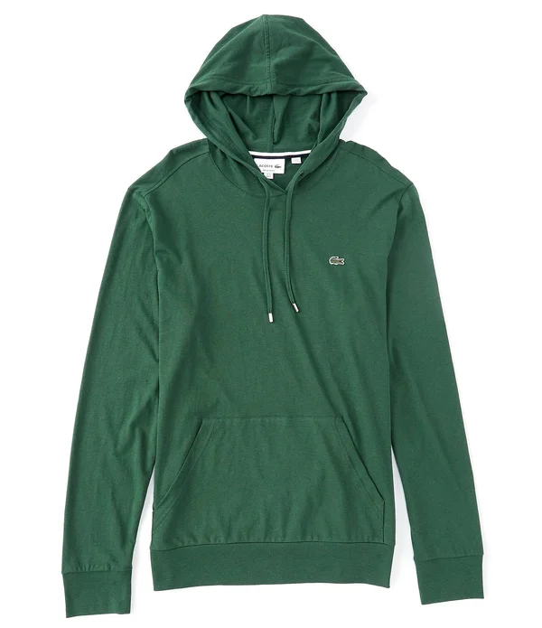 Lacoste Men's Long Sleeve Hooded Jersey Cotton T-Shirt Hoodie