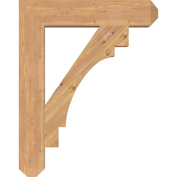 Ekena Millwork BKT06X30X38MRC04SWR 5 1/2x22W x 30x22D x 38x22H Merced Craftsman Smooth BRACKET - Western Red Cedar