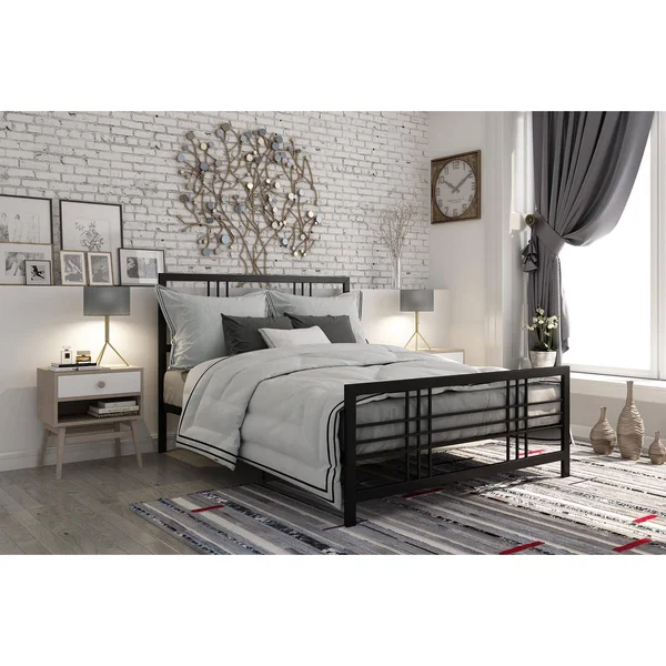 DHP Burbank Black Metal Bed - Full