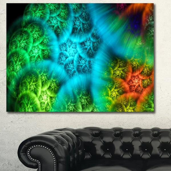 Design Art 'Biblical Sky with Green Clouds' Graphic Art on Wrapped Canvas