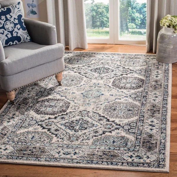 Safavieh Madison 925 Area Rug - Light Grey, Fuchsia, 6&7x22 x 6&7x22 Square