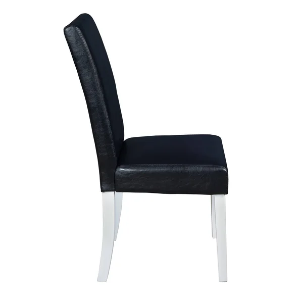 Niche Tyler Dining Room Chair- White Wood Grain/ Black Vinyl