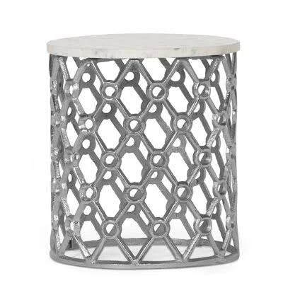 Marble Top Frame End Table Red Barrel Studio
