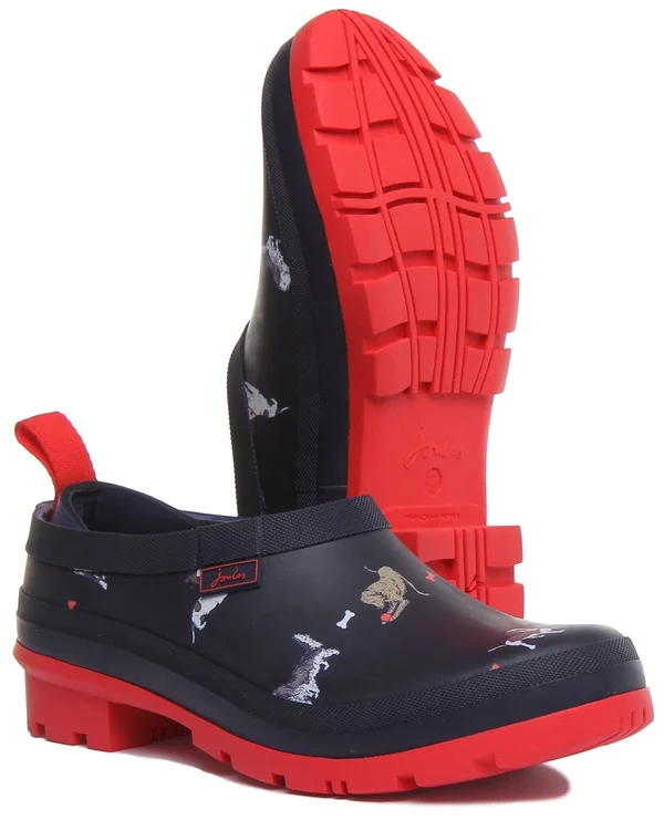 Joules Pop on Women's Boots Navy Dogs 1 : 5 B - Medium
