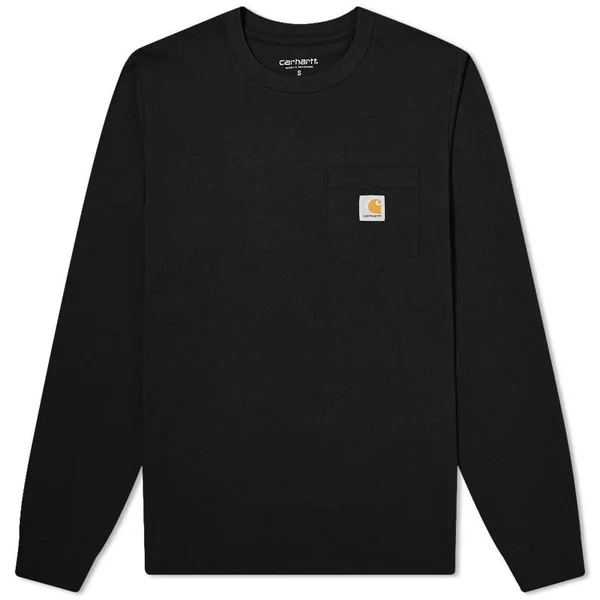 Carhartt WIP Long Sleeve Pocket T-Shirt - Black