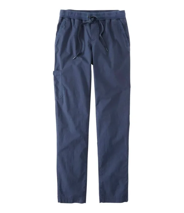 Women's Stretch Ripstop Pull-On Pants Blue S, L.L.Bean