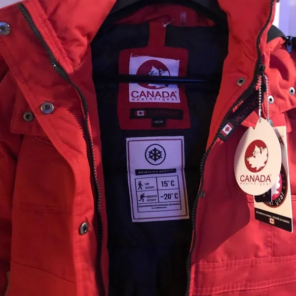 Canada Weather Gear Jackets & Coats, Canada Weather Gear, Color: Black/Red, Size: S, Jackandollie&s Closet
