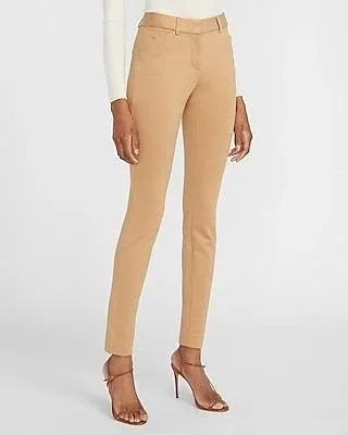 Mid Rise Knit Skinny Pant Brown Women's 4 Long