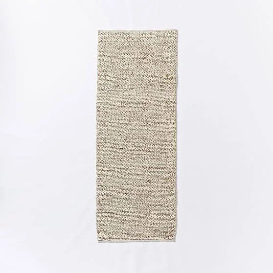 Mini Pebble Jute Wool Rug, 2.5'x7', Natural/Ivory - Rugs - Home Decor - Floor Decor