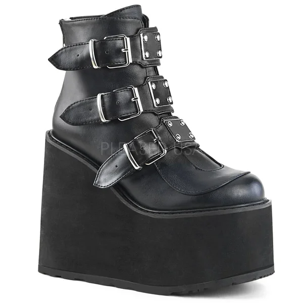 Demonia - Swing-105 12, White Vegan Leather