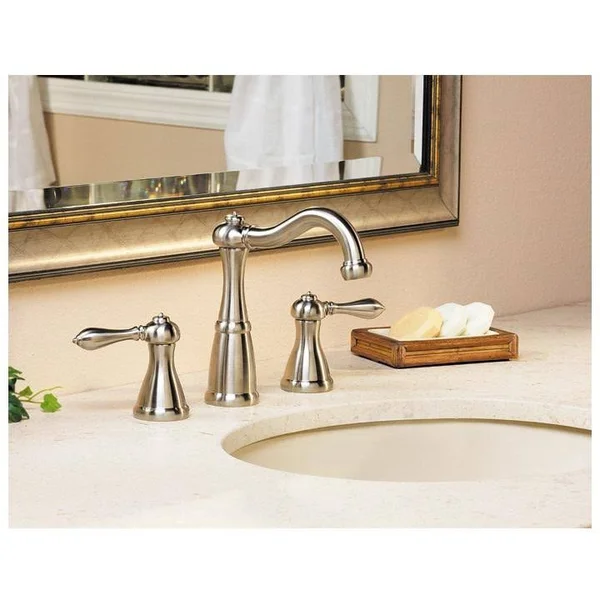 Pfister LF-049-M0BK Marielle 2-Handle 8x22 Widespread Bathroom Faucet, Brushed Nickel