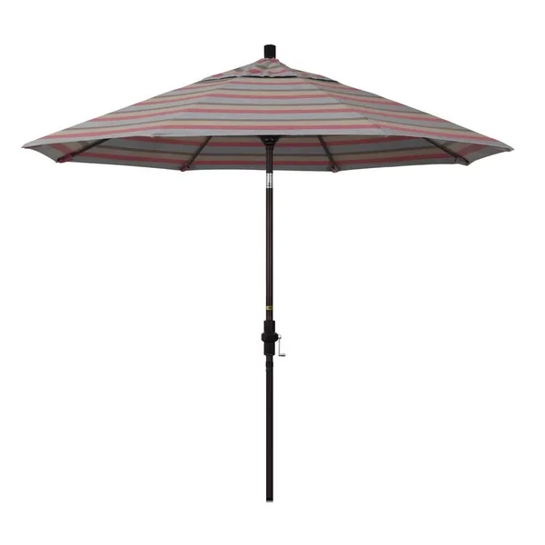 California Umbrella 9 ft. Patio Umbrella in Gateway Blush Fabric