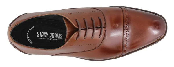 Stacy Adams Barris Cap Toe Oxford - Men's - Cognac