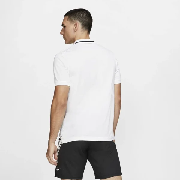Nike NikeCourt Dry Polo Pique White/Black/Black, Men's, Size: XL