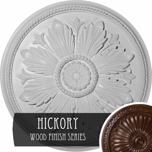23 5/8x22OD x 1 1/2x22P Kaya Ceiling Medallion (Fits Canopies Up to 5 1/4x22) - Hand-Painted Hickory