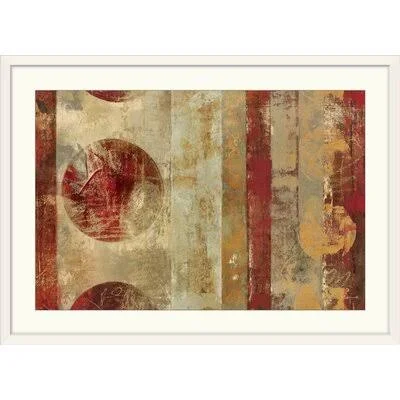 &Caribbean Sunrise& by Roque Silva Graphic Art Print Winston Porter Size: 32x22 H x 44x22 W x 1x22 D - Format: White Framed
