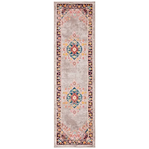 Safavieh Madison 200 Rug Collection MAD252F - Grey - Fuchsia - 9& x 12&