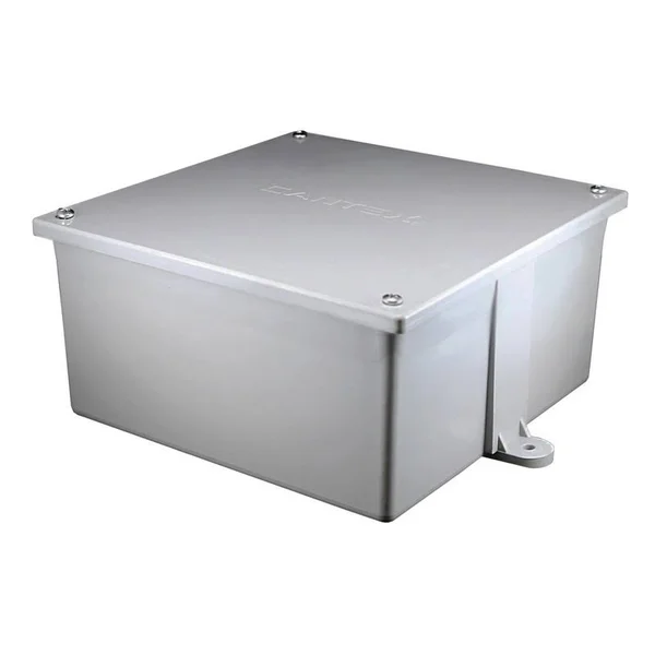 Cantex 5133163 Junction BOX; 16-7/8 inch Depth, Rigid PVC, Gray, Surface Mount, Screwed COVER, 16 inch x 14 inch x 6 inch Hub