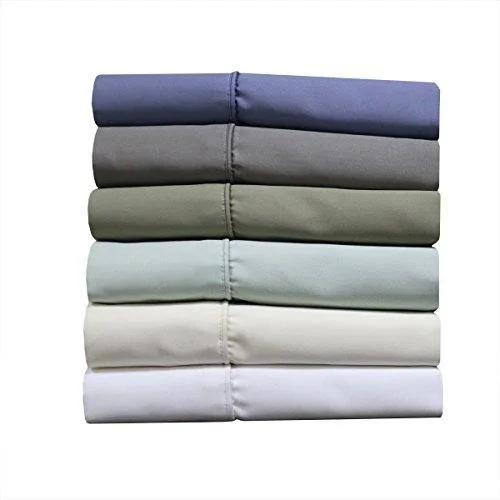 Soft Bamboo Cotton Blend Sheets Deep Pockets- Full - Sage, Green
