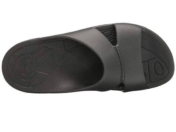 Aetrex Men's Lynco Slide Sandals - Charcoal