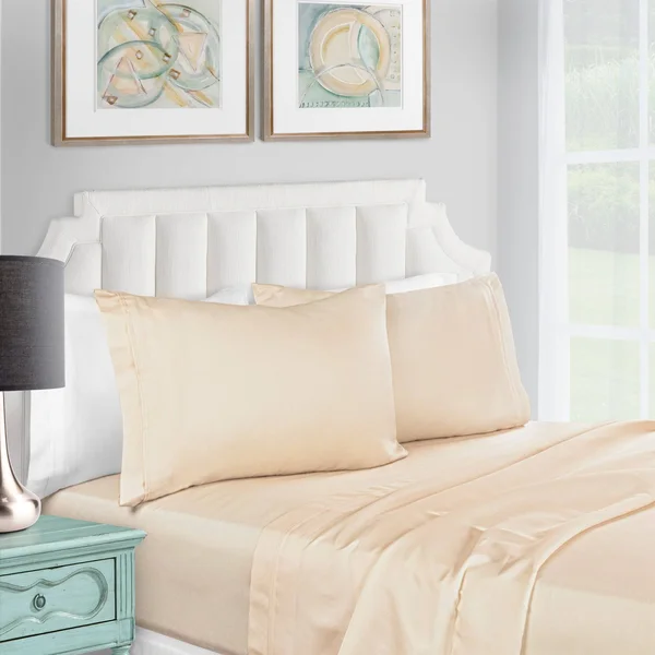 Superior Premium 1200 Thread Count Egyptian Cotton Sheet Set, Ivory