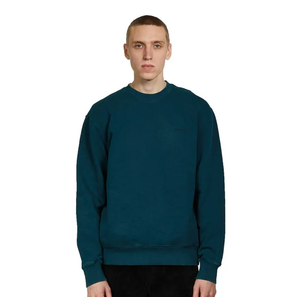 Carhartt WIP Mosby Script Sweat - Deep Lagoon - L - Men