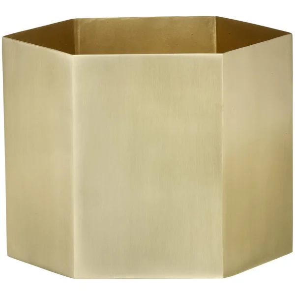 Ferm Living Brass Hexagon Pot