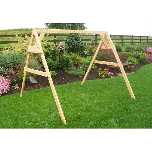 Cedar 6 2x4 A Frame Swing Stand for or Swingbed Natural