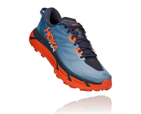 Hoka One One Men's Mafate Speed 3 Shoe - 7 - Provincial Blue - Carrot