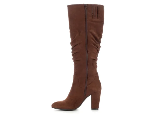 Women's Y-Not Compassion Ruched Knee High Boot in Dark Brown Size 7.5 Medium
