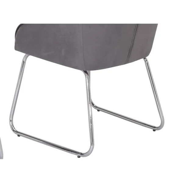 Best Quality Furniture Tufted Velvet Upholstered Armchair - 4 Colors to Choose (Set of 2) - Dark Grey 284