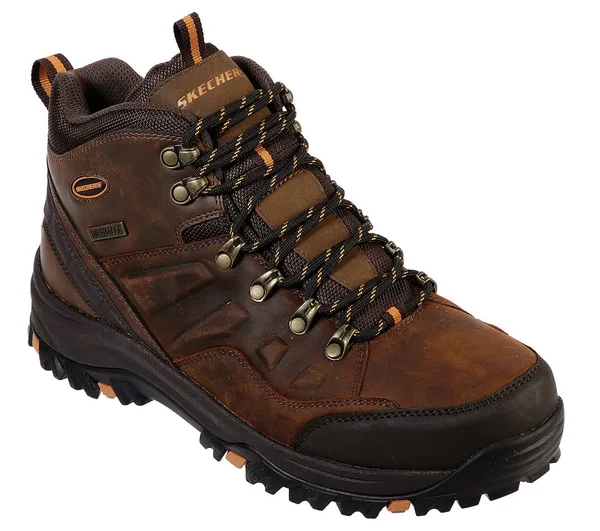 Skechers Men's Relaxed Fit Relment Traven Hiking Boot, Brown