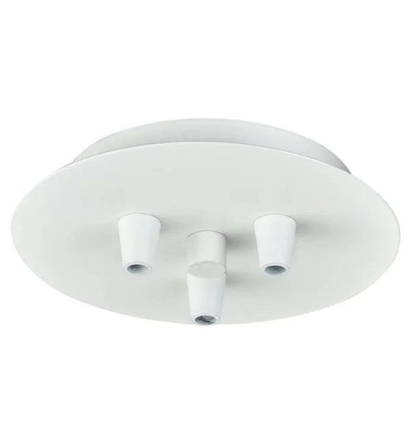 Innovations Lighting-103-SN-Custom Cord - 5.88 inch 3 Light Round Multi Port Canopy Satin Nickel Finish