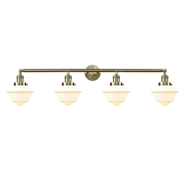 Innovations Lighting Small Oxford 4 Light Bath Vanity Light 215 AB S G534 (Antique Brass)