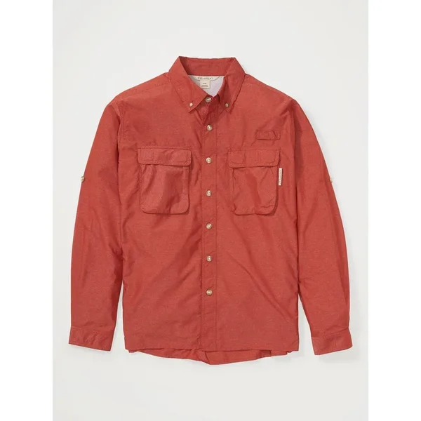 ExOfficio Air Strip Long-Sleeve Shirt - Men's Rust - XL