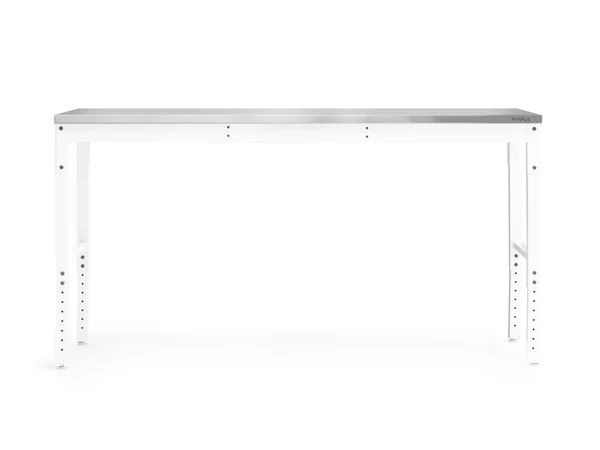 NewAge Products Pro Series 72 in. White Workbench with Stainless Steel Worktop 55949