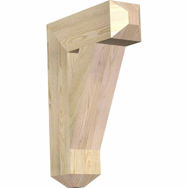 Ekena Millwork BKT06X20X28TRA04RDF 6x22W x 20x22D x 28x22H Traditional Craftsman Rough Sawn BRACKET, Douglas Fir