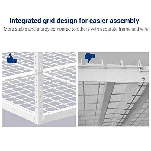 Fleximounts GR38 3x8 Foot Adjustable Overhead Garage Storage Ceiling Rack, White