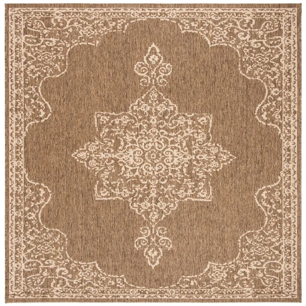 Safavieh Beach House Winona Indoor/ Outdoor Rug - 6&7x22 x 6&7x22 Square - Cream/Beige