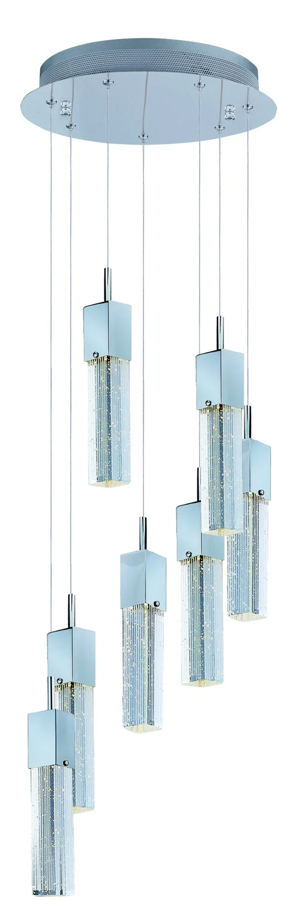 ET2 E22767-89PC Fizz III 7-Light LED Pendant Polished Chrome